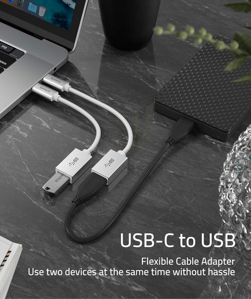 Syntech USB Type C to USB Adapter, Aluminum Alloy, Male to Female, 5 Gbps Transfer Speed