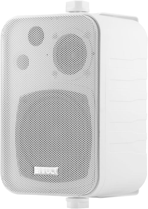 EKMR408W 4" 30 Watt Peak Power 3-Way in Door/Out Door Box-Speaker (White, Pair)