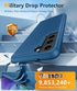 JXVM for Samsung Galaxy S21 FE Case, Dual Layer Protective Heavy Duty Cover, Military Protection Bumper, Blue Navy