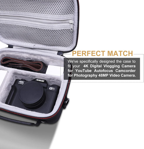 Hard Camera Case for 4K Digital Camera by LTGEM, Fits 4K Accessory Kit, Travel Protective Carrying Bag