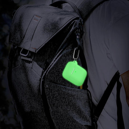 AirPods Case Cover with Cleaner Kit, Soft Silicone Protective Cover for Apple AirPods 2nd 1st Generation, Glow Green