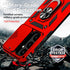 SunStory Galaxy S24 Case - Military-Grade Protection, HD Screen Protector, Kickstand & Slide Camera Cover (Red)