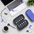 USB Flash Drive Case Organizer Fits 20 Thumb Drives USB Sticks Holder Hard Storage Case Portable Box Travel Carrying Pouch Blue