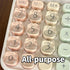 80 Transparent Glass Long Nail Keyboard Caps Raised Cat Head Keyboard Stickers, Nail-Safe Typing Bubbles, Clear