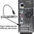 USB 2.0 Type C Panel Mount Adapter Cable, 90 Degree Angle USB C Male to Female Extension, 1ft/30cm
