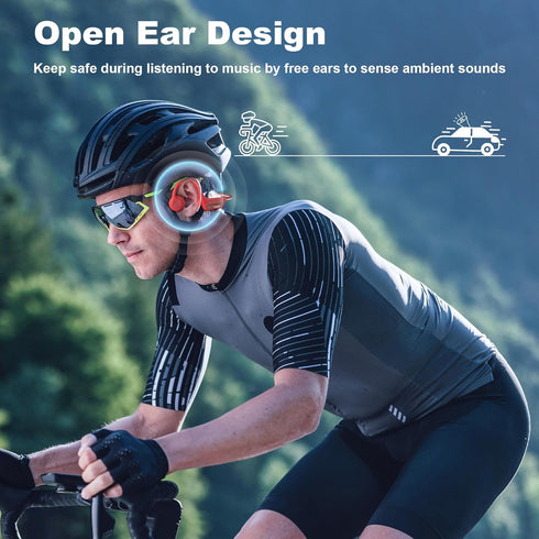 32GB MP3 Player,IP68 Swimming Headphone,8H Wantek Open Ear Headphones,Bone Conduction Bluetooth Headphones