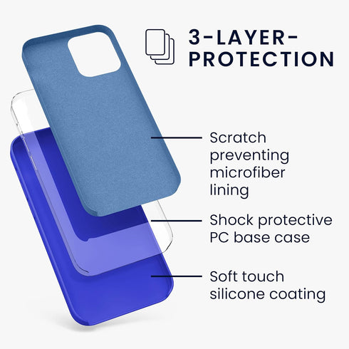 kwmobile Case Compatible with Apple iPhone 12 Pro Max - TPU Silicone Phone Cover with Soft Finish, Baltic Blue