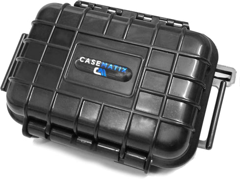 CASEMATIX 5.75" Waterproof Small Hard Case with Customizable Foam for Portable Electronics and Accessories