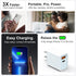 USB C Super Fast Charger - 3-Pack 30W Dual Port PD+QC Fast Charger Adapter Block for iPhone, iPad, MacBook