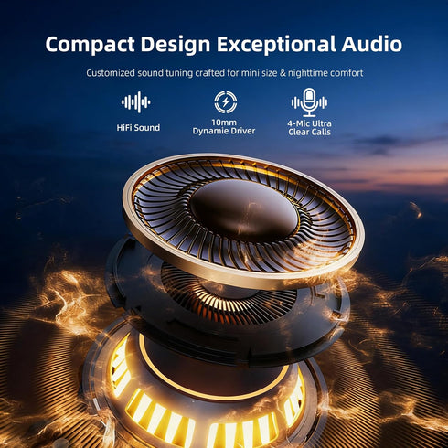CUAUUO Flat Sleep Earbuds Mini Invisible Tiny Wireless Ear Buds, Wireless Hidden Small Sleeping Headphones for Side