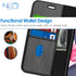 JETech Wallet Case for iPhone 11, Shockproof PU Leather Magnetic Flip Cover with Card Holder and Stand Feature (Black)