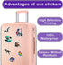 WESILY Pack 50 PCS Dinosaur Stickers Cute Kawaii Animal Vinyl Decals Waterproof Decor Party Favors Water Bottle Luggage