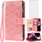 Asuwish Wallet Phone Case for Boost Mobile Celero 5G Plus 7 inch 2023, Flower Leather Flip with Tempered Glass