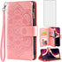 Asuwish Wallet Phone Case for Boost Mobile Celero 5G Plus 7 inch 2023, Flower Leather Flip with Tempered Glass