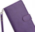 Jaorty Wallet Case for iPhone 7/8/iPhone SE 2nd 2020/iPhone SE 3rd 2022, 9 Card Slots, Zipper Cash Pocket, Purple