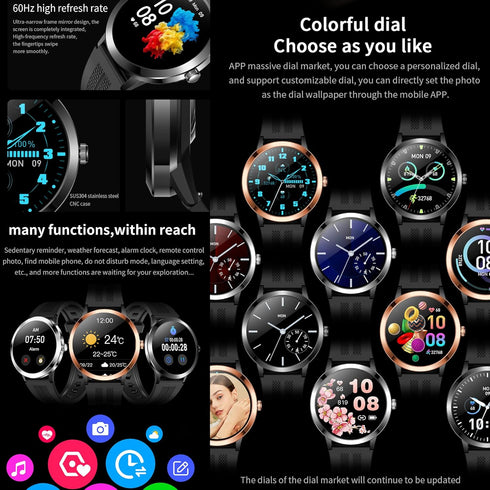 Smart Watch for Men Women, 360 x 360 Smartwatch, Fitness Tracker, 1.32" Full Touch Color Screen