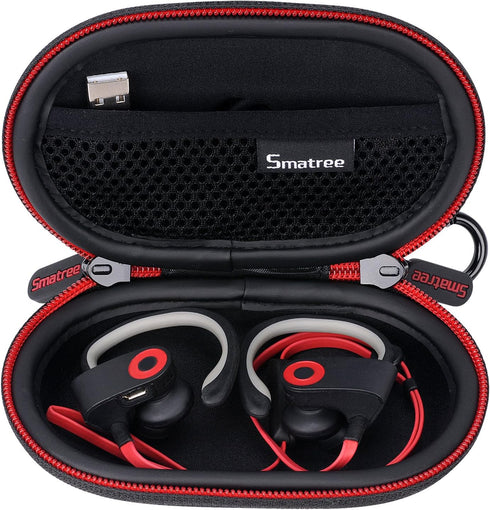 Smatree Hard Case for BeatsX, Beats Flex, Powerbeats2, Powerbeats3 Earphones, Portable Storage Bag (Black)