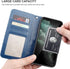 Bocasal Wallet Case for iPhone 11 with Card Holder, PU Leather Magnetic Detachable Kickstand, Shockproof Wrist Strap,