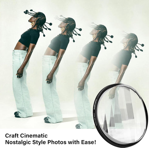 Walking Way 49mm Linear Prism Filter for Camera Lenses Creative Photography Premium Material with Foreground Blur
