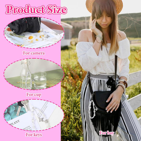 Qulkws Y2K Beaded Camera Wrist Strap Butterfly Cellphone Lanyard Strap Phone Charms Cute Pearl Digital Camera Charm