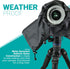 Movo CRC01 Waterproof Nylon Camera Rain Cover with Enclosed Hand Sleeves for Canon, Nikon, Sony, Olympus, Pentax DSLR