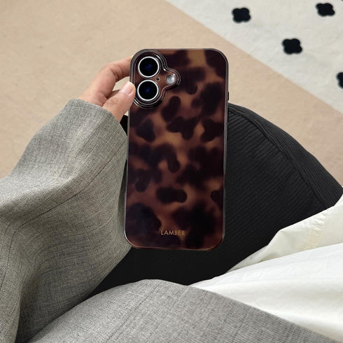 XQAGU 17 Cute Phone Case for iPhone Case Tortoise Shell Pattern Leopard Full Camera Protective Slim Shockproof Cool