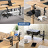 LUXEAR Under Desk Cable Management Tray 2Pack, Adjustable Removable Docking Station Wires Holder Rack, No Drill C-Clamp