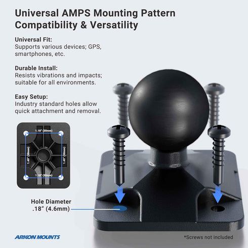 ARKON 7.25 inches Mounts - Car Phone Holder | Secure Grip | Heavy Duty | Drill Base Car Phone Mount | Spring-loaded