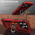 ADDIT for iPhone 12 Case, iPhone 12 Pro Case, Military Grade Heavy Duty Protection with Kickstand Ring, Red