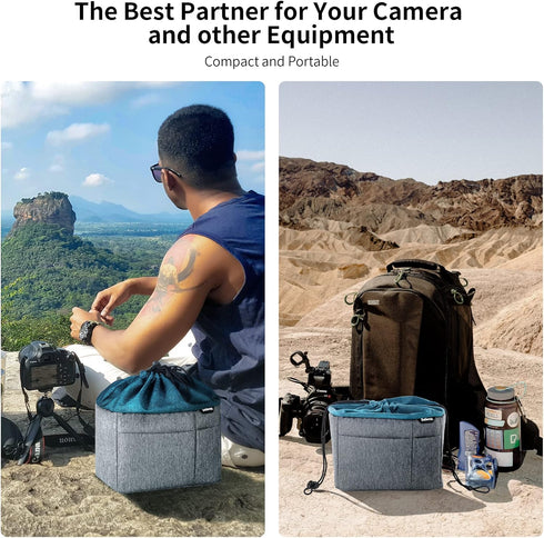 Selens Shockproof Camera Bag for Backpack, Water Resistant Organizer Inner Bag for SLR DSLR Mirrorless Cameras, Lenses,