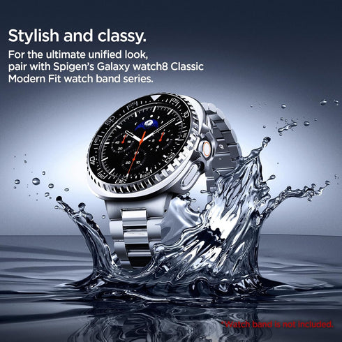 Spigen 8 46mm (2025) Bezel Tune Pro (Diver) Designed for Samsung Galaxy Watch Classic Bezel Ring Protector with Case