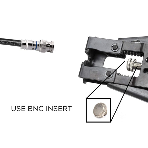 THE CIMPLE CO BNC Compression Connector - Pack of 10 for RG6 Coaxial Cable, Male BNC Connectors for CCTV