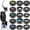 16 Pcs Phone Camera Lens Kit, 16 in 1 with Selfie Light and Universal Clip for Most Phones
