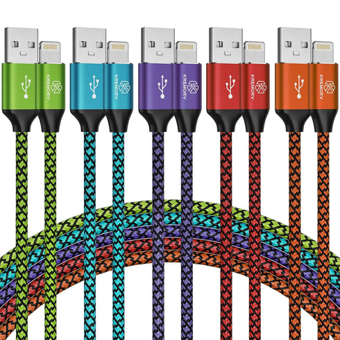 iPhone Charger 5 Pack 10 ft USB Lightning Cable Mfi Certified Fast Charging Cord for iPhone 14 13 12 11 XS XR X Pro Max
