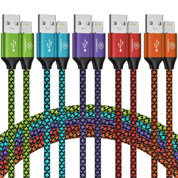 iPhone Charger 5 Pack 10 ft USB Lightning Cable Mfi Certified Fast Charging Cord for iPhone 14 13 12 11 XS XR X Pro Max