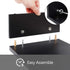 FITUEYES 2 Tier Monitor Stand - Black Wood Desktop Riser with 16.7 Inch Shelf for Laptop, Desk Organization, DT204201WB