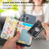 HAOPINSH MagSafe Wallet, Magnetic Card Holder with Floral Pattern, Detachable Adjustable Flip Leather Kickstand for