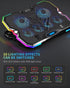 KeiBn Upgrade Laptop Cooling Pad A13, RGB Lights, 6 Fans for 15.6 Inch Laptops, 10 Modes