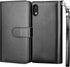 NJJEX Wallet Case for iPhone XR - PU Leather with 9 Card Slots, Detachable Kickstand, Magnetic Cover (Black)