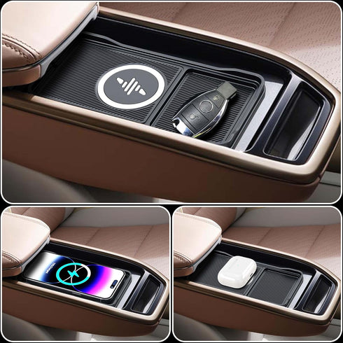 LANSEMKU 15w 17/16/15/14/13/12 S23 S22 S20 30cm Wireless Car Charger Pad, Fast Car Wireless Chargers Charging pad Non