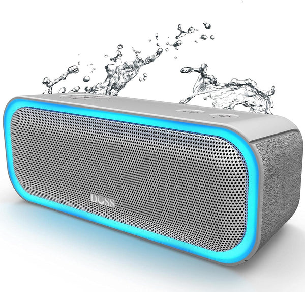 DOSS Bluetooth Speaker, SoundBox Pro Wireless Speaker with 20W Stereo Sound, IPX6 Waterproof, 20Hrs Playtime - Grey