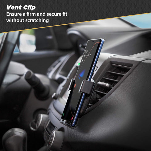 Scosche GHVWD GRAVITYDROP 3-in-1 Suction Cup or Vent Car Mount, Adjustable Rotating Mount