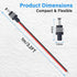 Groovely 14AWG IP65 5.5mm 2.1mm (3.2Ft) Starlink Mini Power Extension Cable, Waterproof DC x Male to Bare Wire Cord