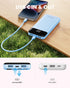 Portable Charger with Built-in Cables, 10000mAh Slim Travel Battery Pack, 6 Outputs, 3 Inputs, 3A Fast Charging for
