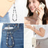 Cymoyak Phone Charm Strap, Beaded Phone Wrist Strap, Cellphone Lanyard Chain with Tether Tab.