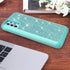 TJS Samsung Galaxy A32 5G Case with Tempered Glass Screen Protector, Glitter Bling Cute Design (Teal)