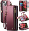 Defencase Compatible with iPhone 15 Case Wallet with RFID Blocking Card Holder for