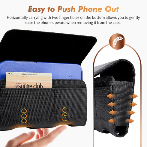 BECPLT Nylon Belt Holster Case Cell Phone Pouch Holder with Clip for iPhone 15 Pro Max 15 Plus 14 Pro Max Samsung