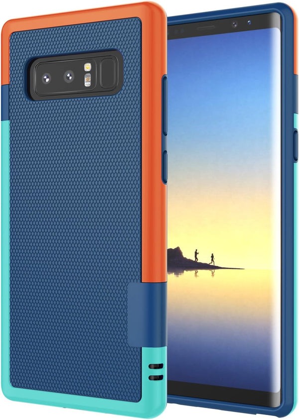 Jeylly Galaxy Note 8 Case - Slim Hybrid Impact Rugged Soft TPU & Hard PC Bumper Shockproof Protective Cover Shell - Blue