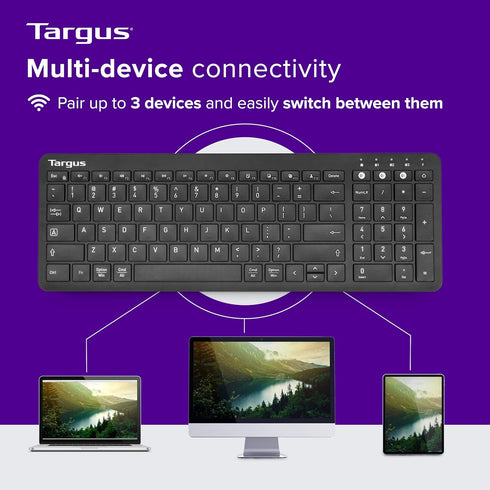 Targus Midsize Multi-Device Bluetooth Keyboard, Compatible with Chrome OS, Windows, macOS, iOS, Android